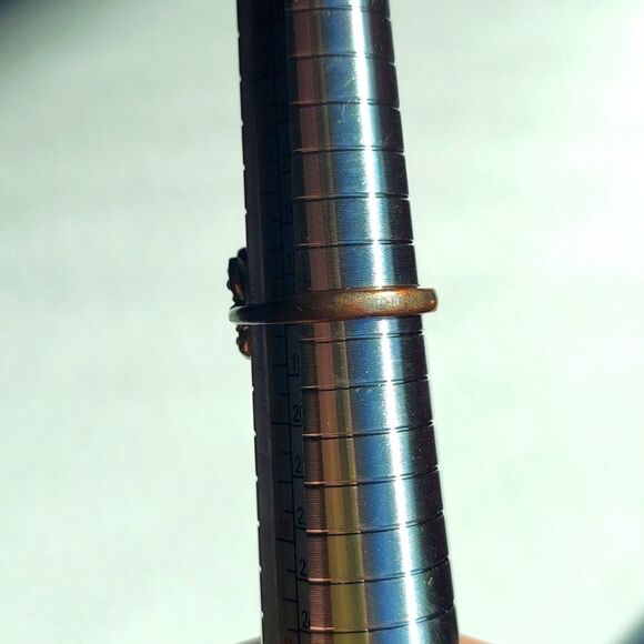 Vintage Art Deco Leaf Filigree Ring Size 8 - Picture 13 of 14